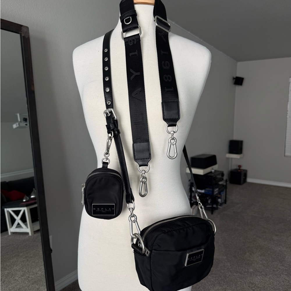 Replay Black Belt Bag Set
